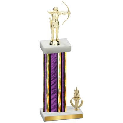 Accented Single Purple Glacier Victory Archery Trophy