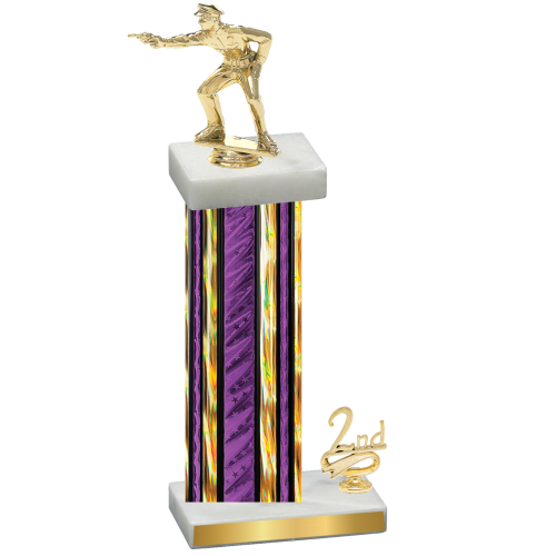 Accented Single Purple Glacier Second Place Shooter Trophy