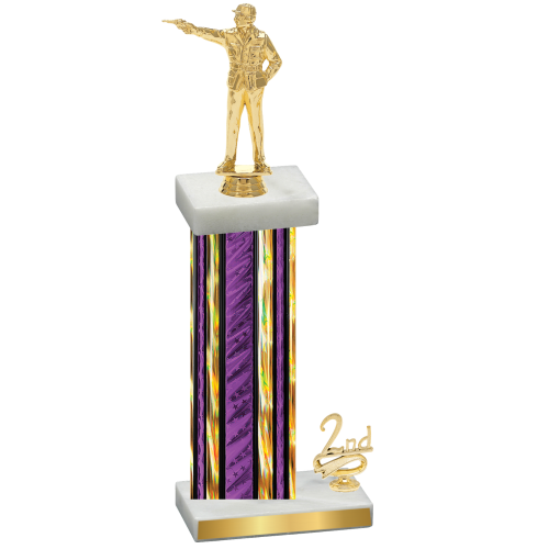 Accented Single Purple Glacier Second Place Shooter Trophy