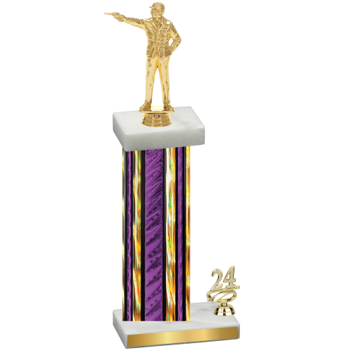 Accented Single Purple Glacier Year Shooter Trophy