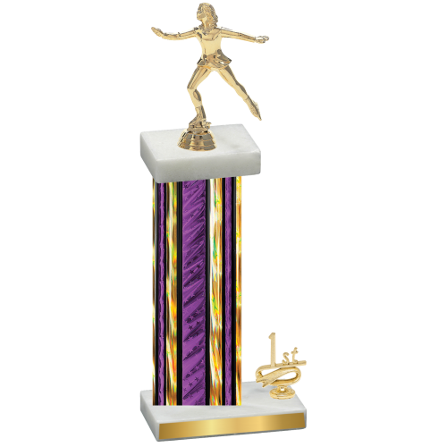 Accented Single Purple Glacier First Place Skater Trophy