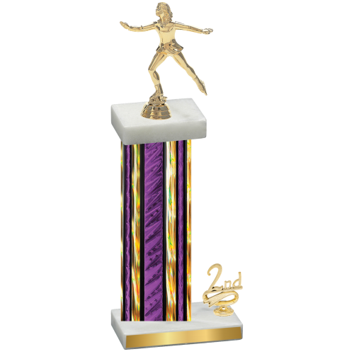 Accented Single Purple Glacier Second Place Skater Trophy