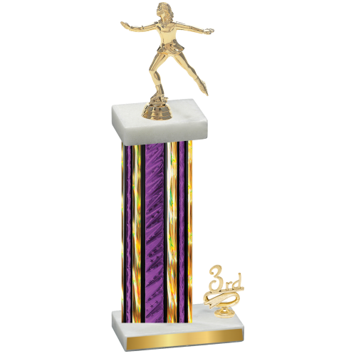 Accented Single Purple Glacier Third Place Skater Trophy