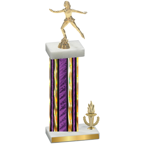 Accented Single Purple Glacier Victory Skater Trophy