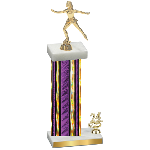 Accented Single Purple Glacier Year Skater Trophy