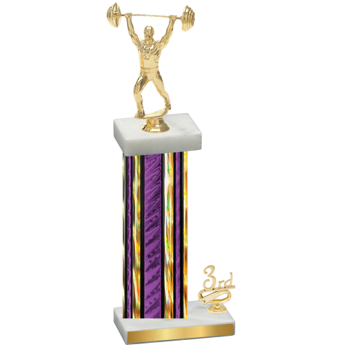 Accented Single Purple Glacier Third Place Weights Trophy