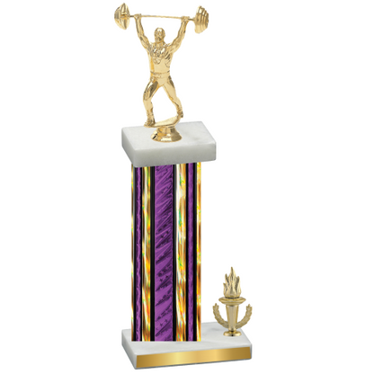 Accented Single Purple Glacier Victory Weights Trophy