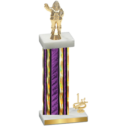 Accented Single Purple Glacier First Place Holiday Trophy