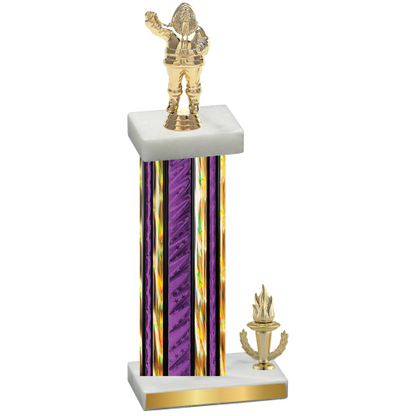 Accented Single Purple Glacier Victory Holiday Trophy