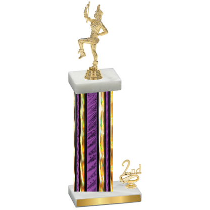 Accented Single Purple Glacier Second Place Majorette Trophy