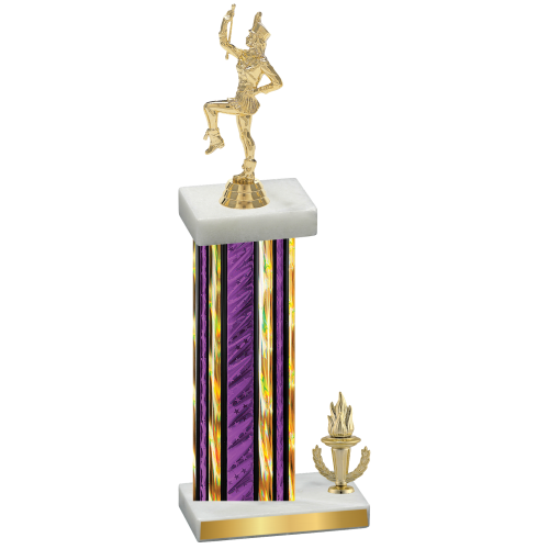 Accented Single Purple Glacier Victory Majorette Trophy