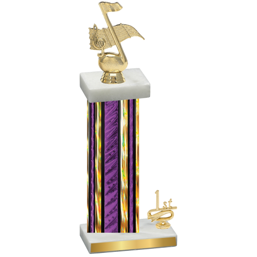 Accented Single Purple Glacier First Place Music Trophy