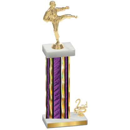 Accented Single Purple Glacier Second Place Karate Trophy