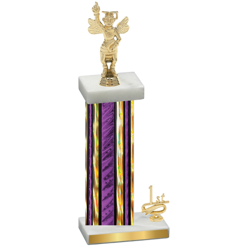 Accented Single Purple Glacier First Place Academics Trophy