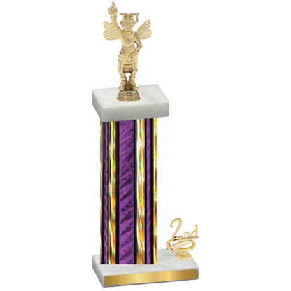 Accented Single Purple Glacier Second Place Academics Trophy