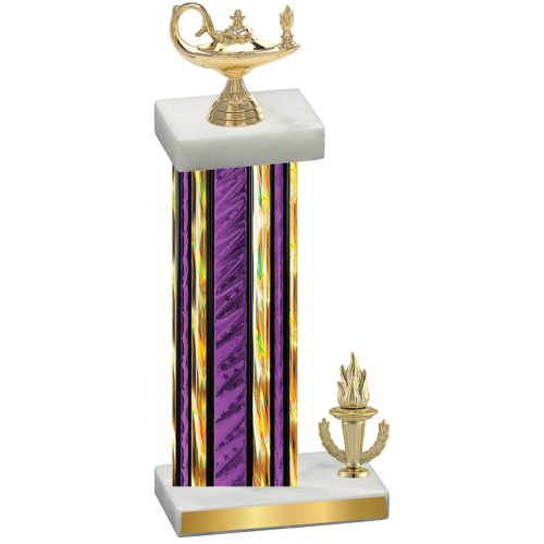 Accented Single Purple Glacier Victory Academics Trophy