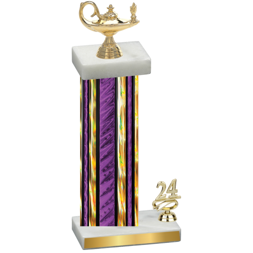 Accented Single Purple Glacier Year Academics Trophy