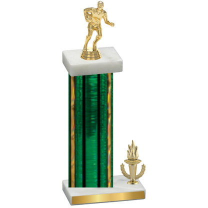 Accented Single Green Glacier Victory Rugby Trophy