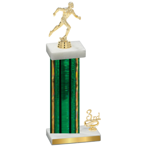 Accented Single Green Glacier Third Place Running Trophy