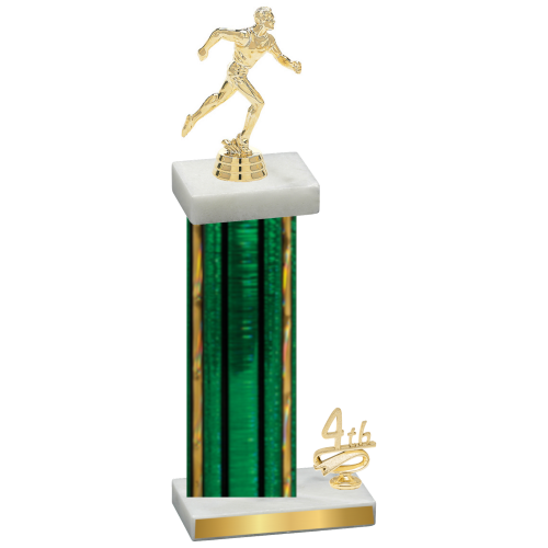 Accented Single Green Glacier Fourth Place Running Trophy