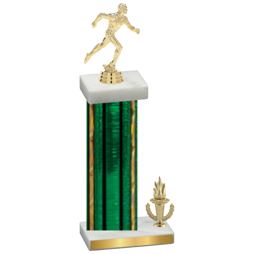 Accented Single Green Glacier Victory Running Trophy