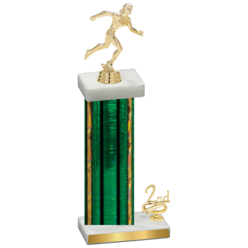 Accented Single Green Glacier Second Place Running Trophy