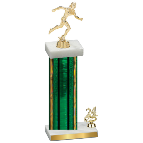 Accented Single Green Glacier Year Running Trophy