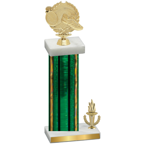 Accented Single Green Glacier Victory Running Trophy