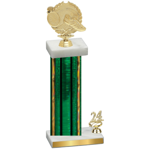 Accented Single Green Glacier Year Running Trophy