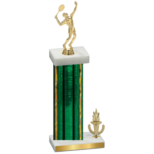 Accented Single Green Glacier Victory Tennis Trophy