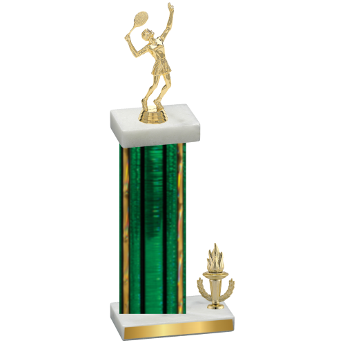 Accented Single Green Glacier Victory Tennis Trophy