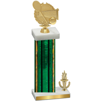 Accented Single Green Glacier Victory Tennis Trophy