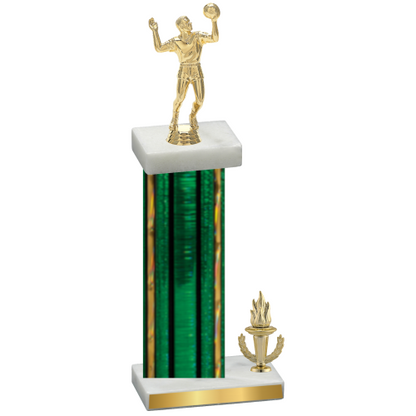 Accented Single Green Glacier Victory Volleyball Trophy