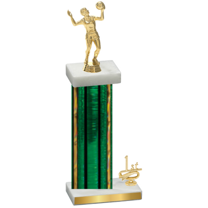 Accented Single Green Glacier First Place Volleyball Trophy