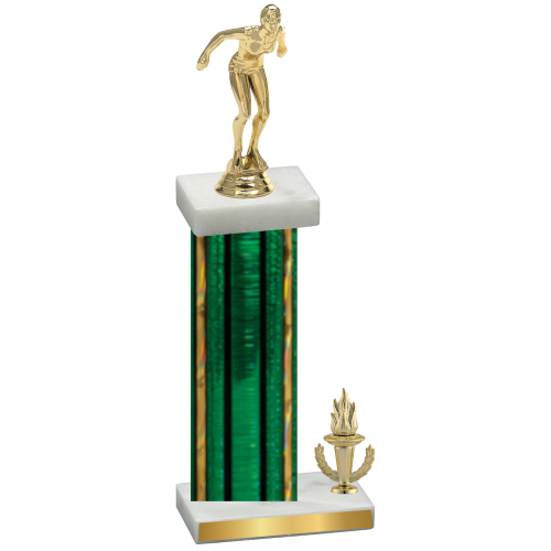 Accented Single Green Glacier Victory Tennis Trophy