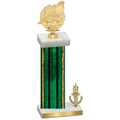 Accented Single Green Glacier Victory Swimming Trophy