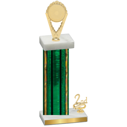 Accented Single Green Glacier Second Place Insert Trophy