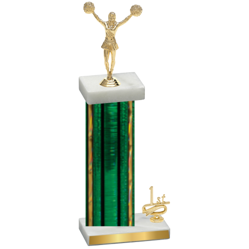 Accented Single Green Glacier First Place Cheerleading Trophy