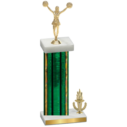 Accented Single Green Glacier Victory Cheerleading Trophy