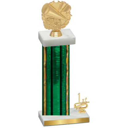 Accented Single Green Glacier First Place Cheerleading Trophy