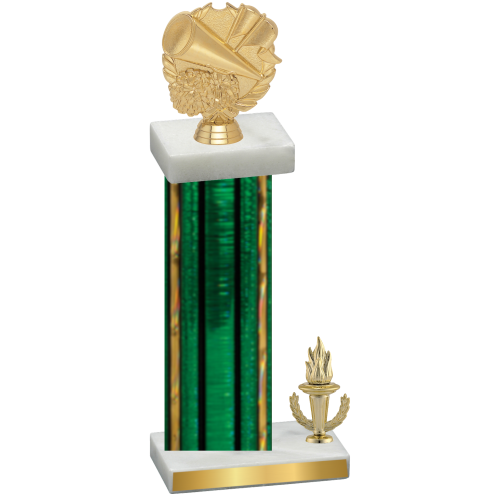 Accented Single Green Glacier Victory Cheerleading Trophy