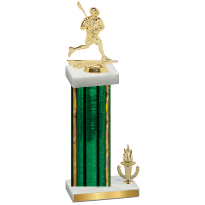 Accented Single Green Glacier Victory Lacrosse Trophy