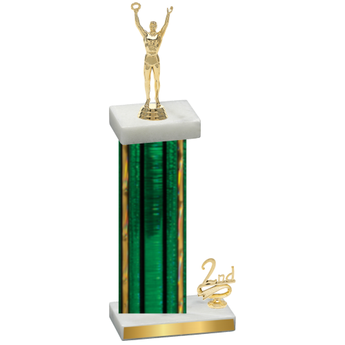 Accented Single Green Glacier Second Place Victory Trophy