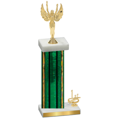 Accented Single Green Glacier First Place Victory Trophy