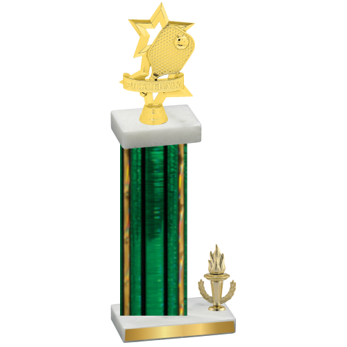 Accented Single Green Glacier Victory Pickleball Trophy