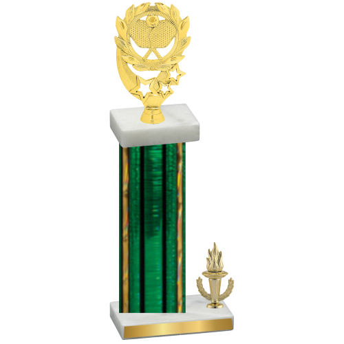 Accented Single Green Glacier Victory Pickleball Trophy