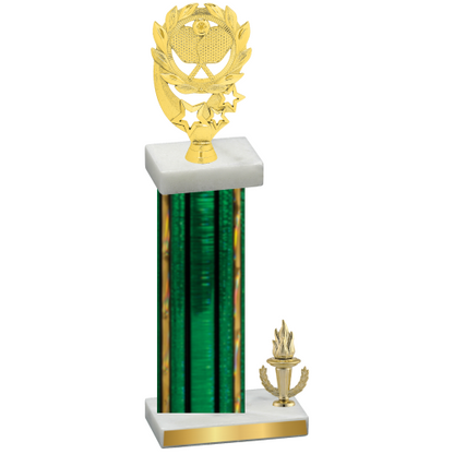 Accented Single Green Glacier Victory Pickleball Trophy