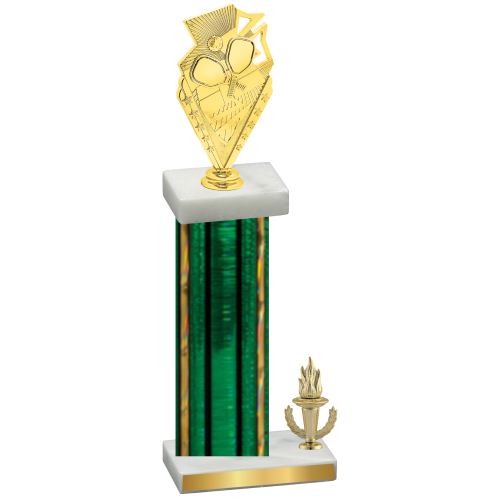 Accented Single Green Glacier Victory Pickleball Trophy