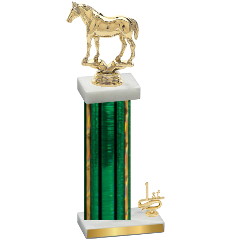 Accented Single Green Glacier First Place Horses Trophy