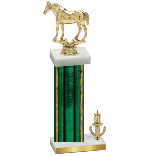 Accented Single Green Glacier Victory Horses Trophy